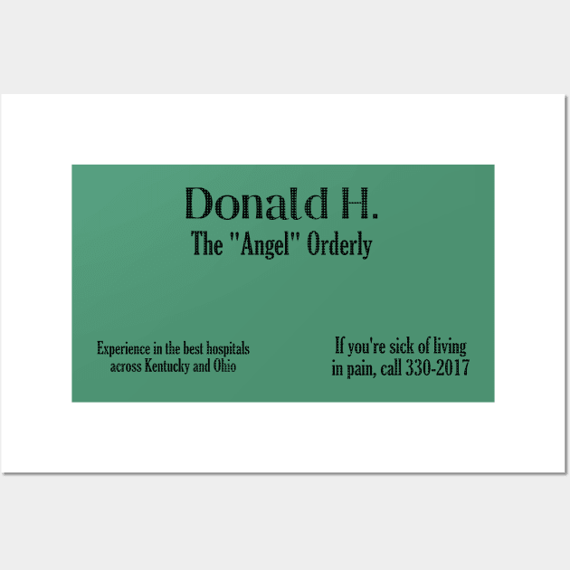 Donald's Business Card (Black) Wall Art by StarkCade